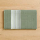 Sage green striped baby cotton towel