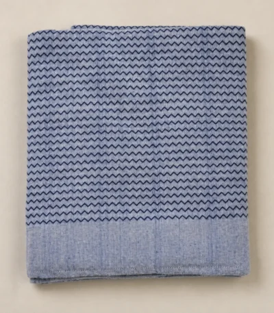 blue wave pattern cotton blanket