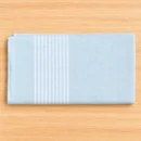 Light blue striped 100% cotton baby towel