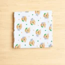 Multicolor butterfly print muslin cotton baby towel