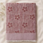 brown floral pattern cotton blanket