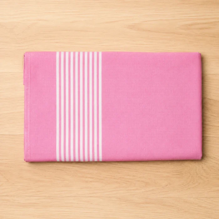 Pink striped 100% cotton baby towel