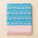 blue geometric pattern cotton blanket