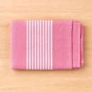 Rose pink striped 100% cotton baby towel