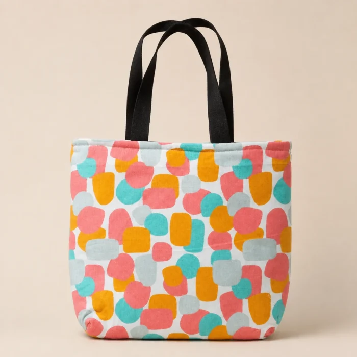 Premium multicolor printed soft cotton tote bag